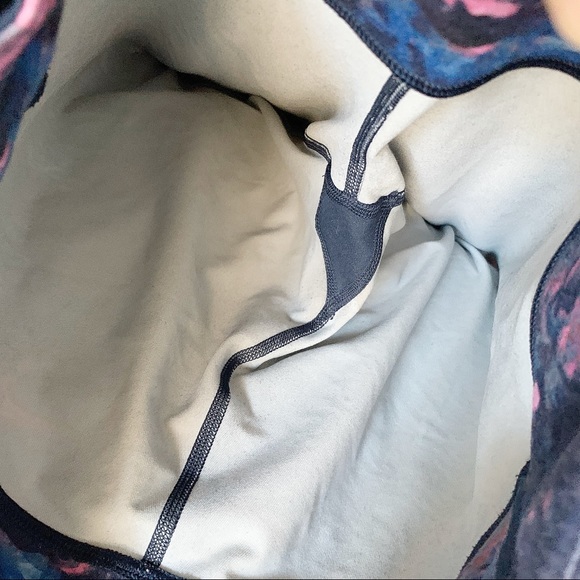 LULULEMON blue purple print cottons leggings 4 - Picture 7 of 8